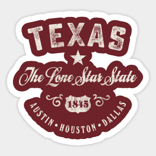 Texas The Lone Star State Sticker